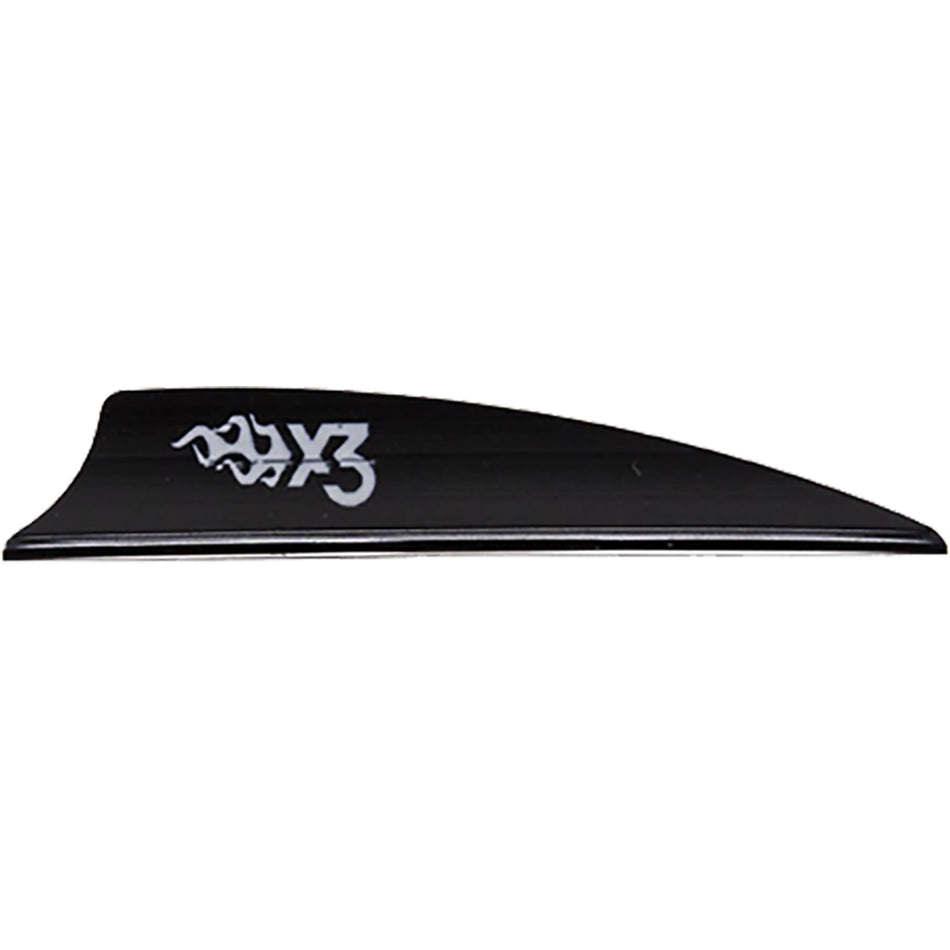 Bohning X3 Black 2.25 Inch Arrow Fletching Pack of 100
