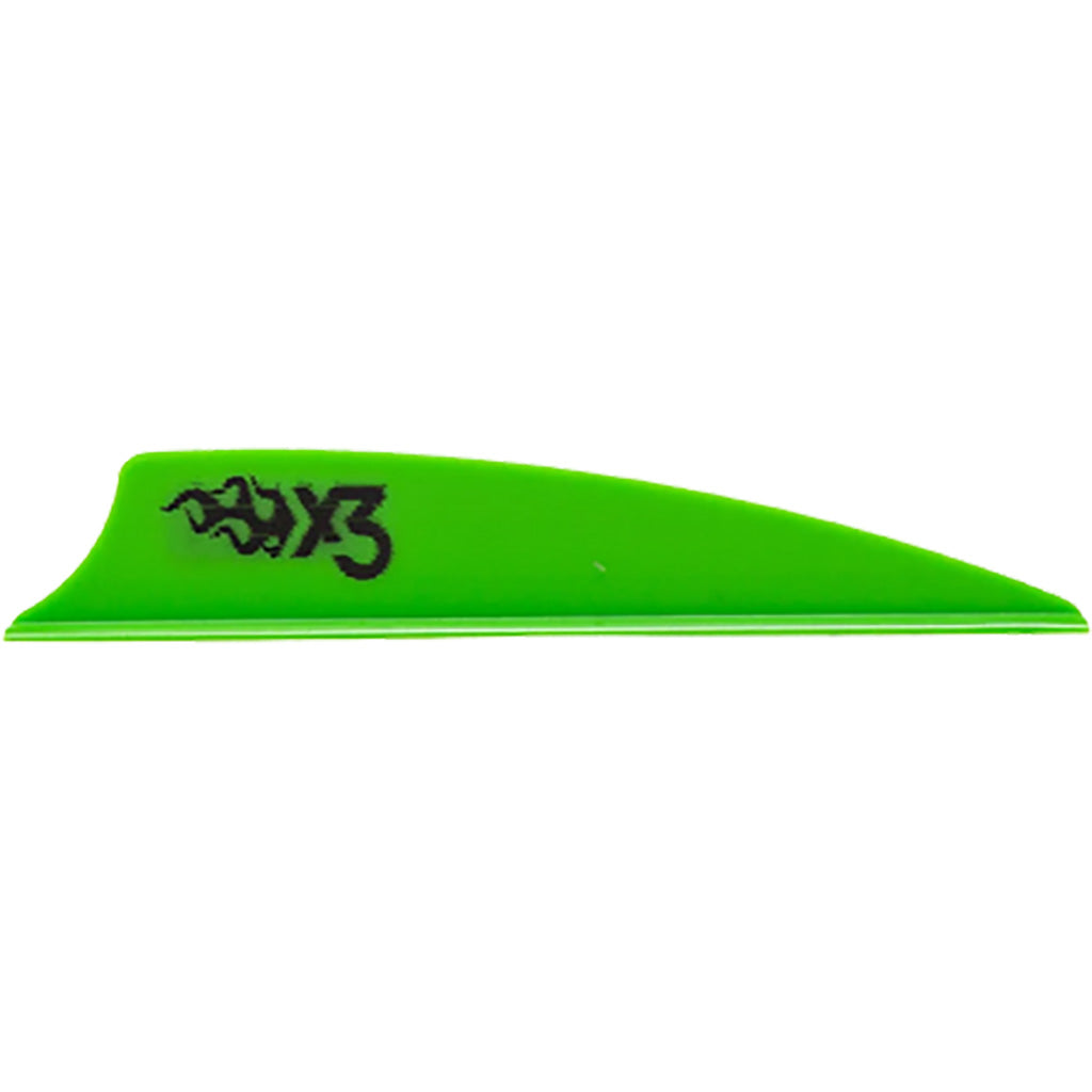 Bohning X3 Neon Green 2.25 Inch Arrow Fletching Pack of 100