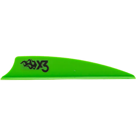 Bohning X3 Neon Green 2.25 Inch Arrow Fletching Pack of 100