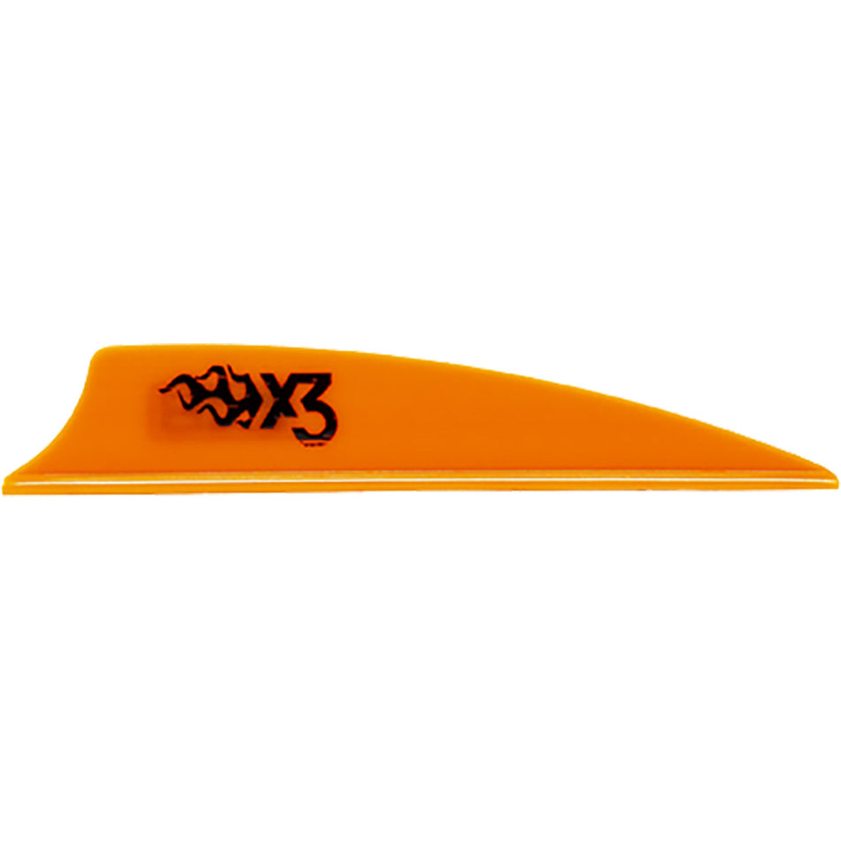 Bohning X3 Neon Orange 2.25 Inch Arrow Fletching Pack of 100