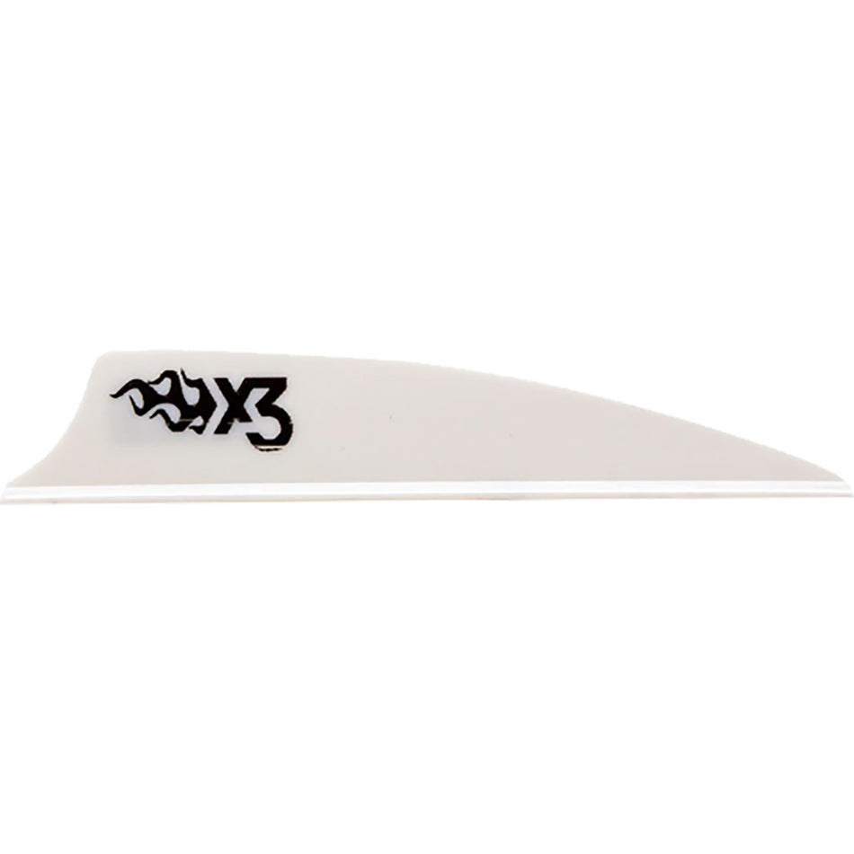 Bohning X3 White 2.25 Inch Arrow Fletching Pack of 100