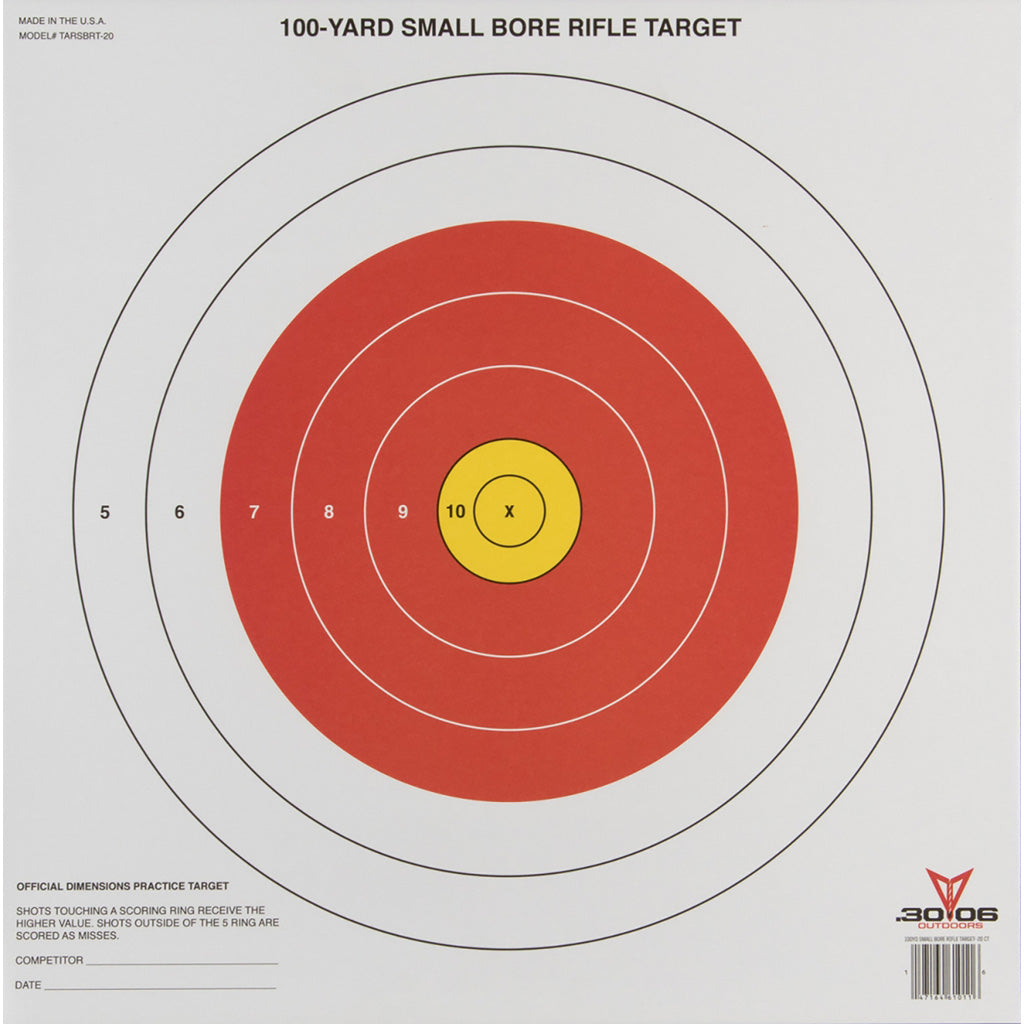 30-06 Small Bore Rifle Sight-In Target Pack of 20