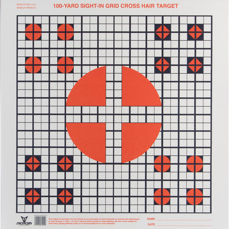 30-06 Sight In Grid Shooting Target Pack of 20