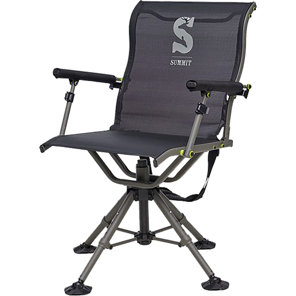 Summit Adjustable Hunting Shooting Chair with Contoured Mesh Seat