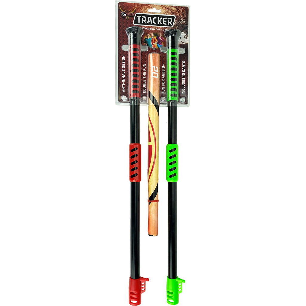 SA Sports Tracker Blowgun Set 2pk with Target Face and Anti-Inhale Mouthpiece