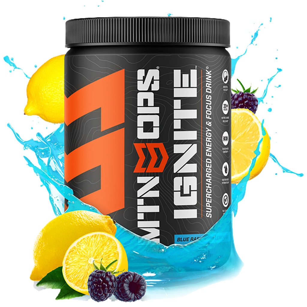 MTN OPS Ignite Blue Raspberry Lemonade Amino Acid Energy Booster