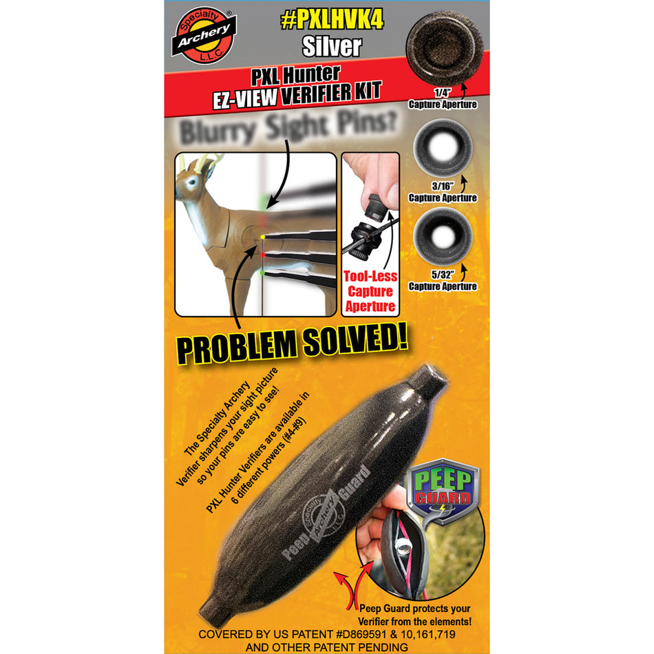 Specialty Archery EZ-View Verifier Kit PXL Hunter #4 Silver Peep