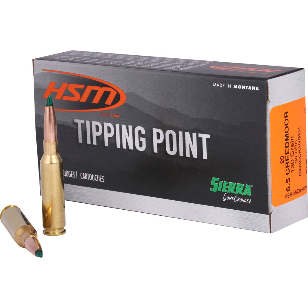 HSM Tipping Point Sierra GameChanger 130 Grain 6.5mm Creedmoor 2820 fps