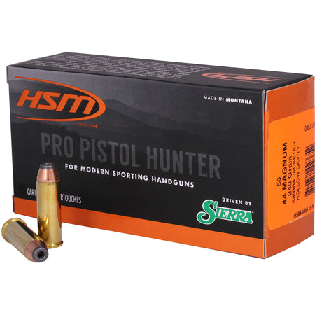 HSM Pro Pistol Jacketed Hollow Cavity 240 Grain .44 Magnum