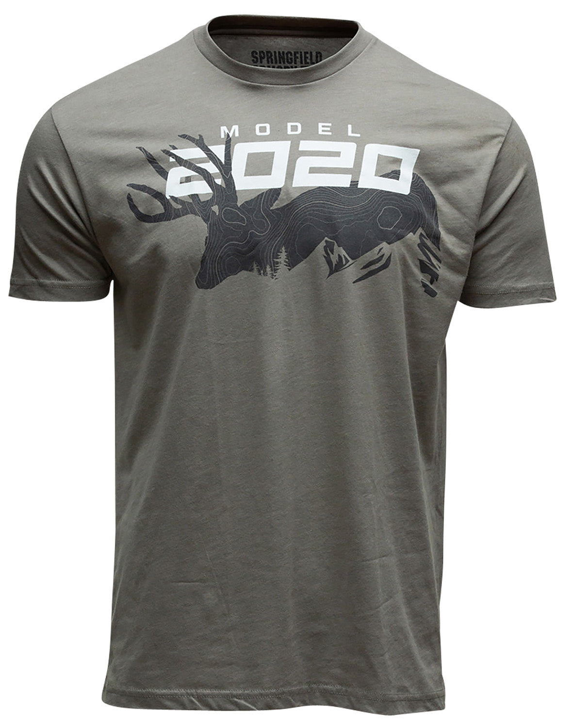 Springfield Armory GEP8607S Men's Stone Gray Mule Deer Short Sleeve T-Shirt Size Small