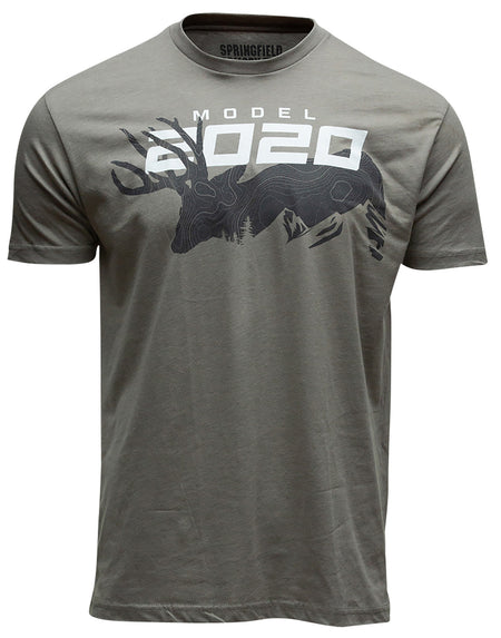Springfield Armory GEP8607S Men's Stone Gray Mule Deer Short Sleeve T-Shirt Size Small