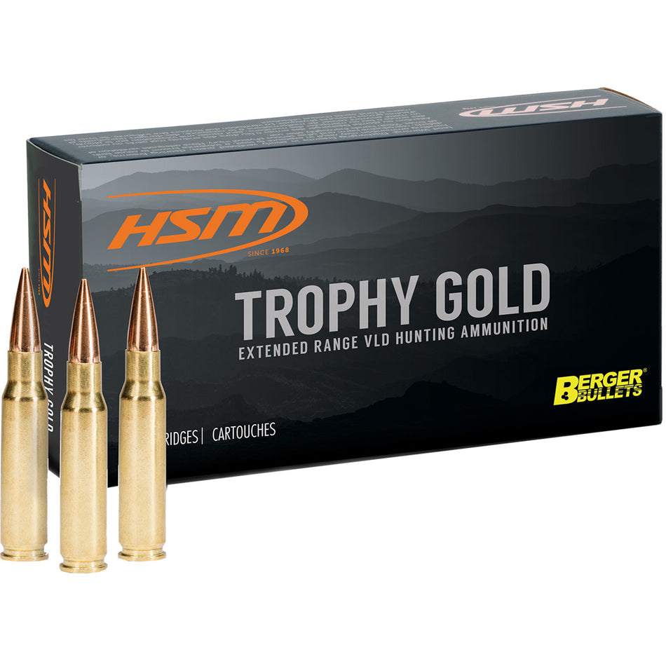 HSM Trophy Gold Berger VLD 87 Grain 6mm Remington