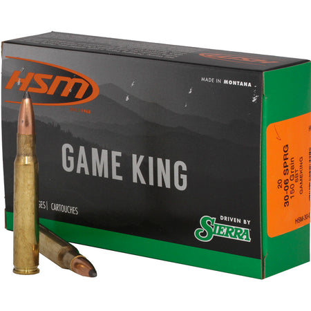 HSM Game King Spitzer Boat Tail 150 Grain .30-06 Springfield