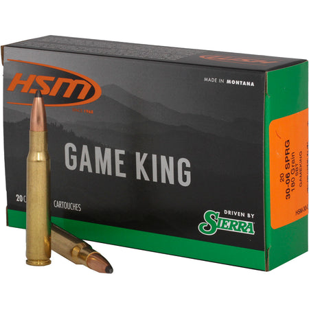 HSM Sierra GameKing Spitzer Boat Tail 180 Grain .30-06 Springfield