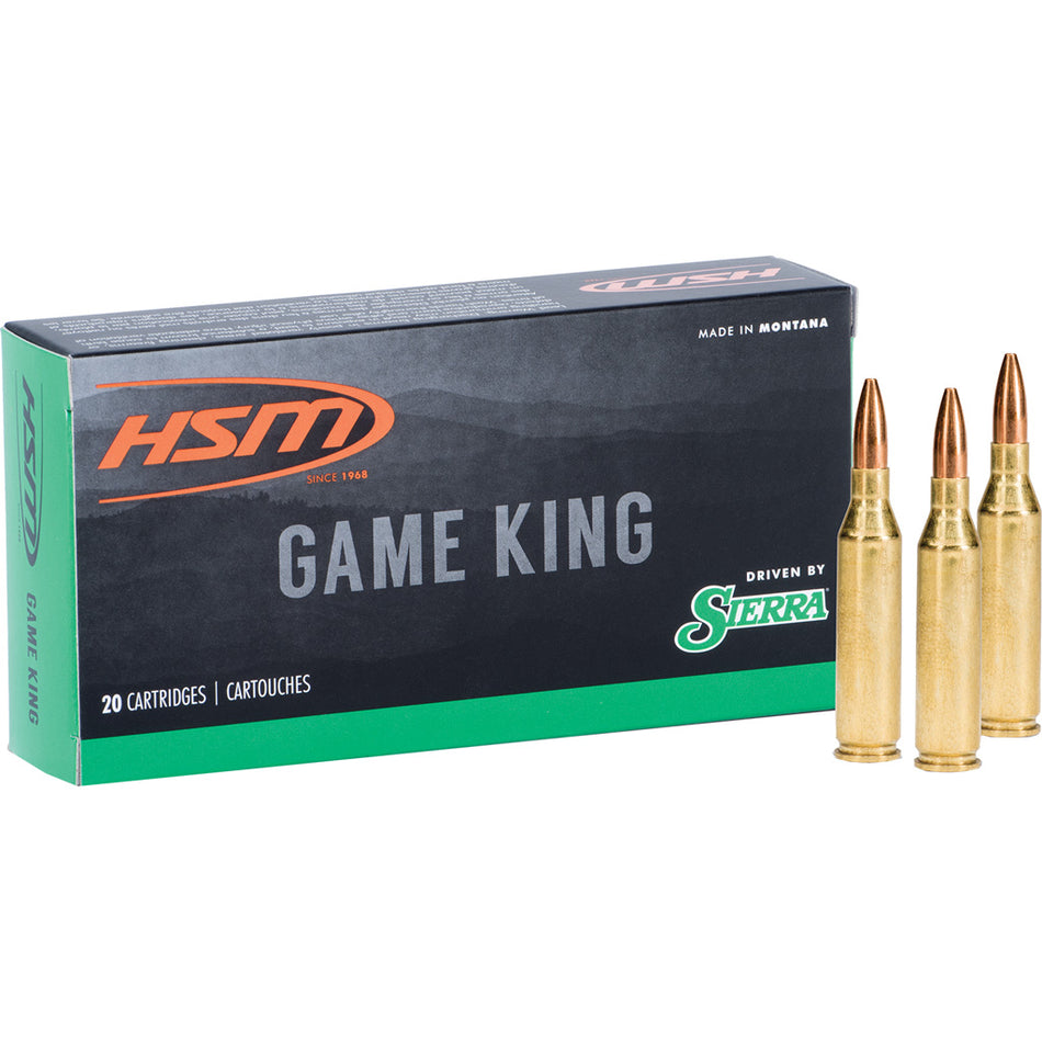HSM Sierra Game King 7mm Remington Mag 160 grain Spitzer Boat Tail ammunition