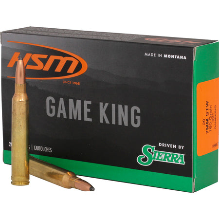 HSM Sierra Game King 7mm STW 160 grain Spitzer Boat Tail ammunition