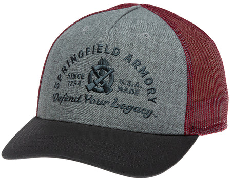 Springfield Armory GEP2381 Brewery Snapback Hat Gray Graphite Maroon OSFA Structured