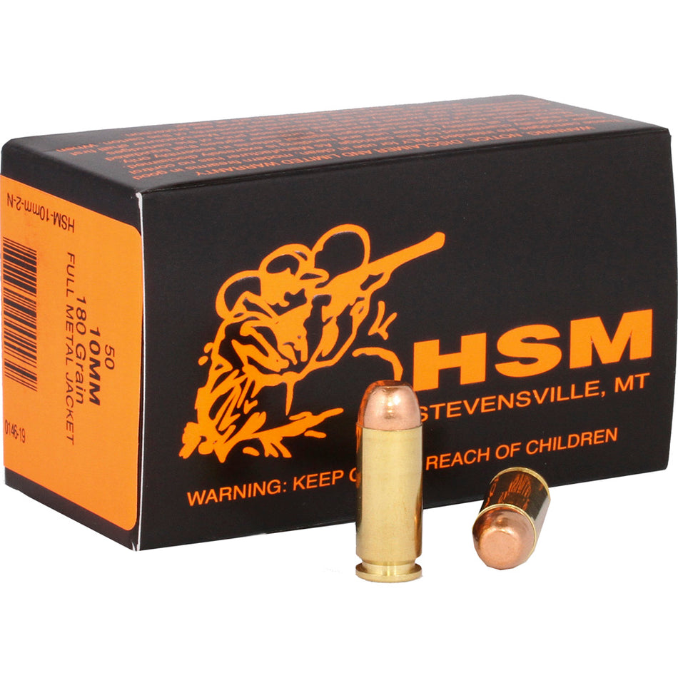 HSM 10MM2N Training 10mm Auto 180 gr Full Metal Jacket (FMJ)