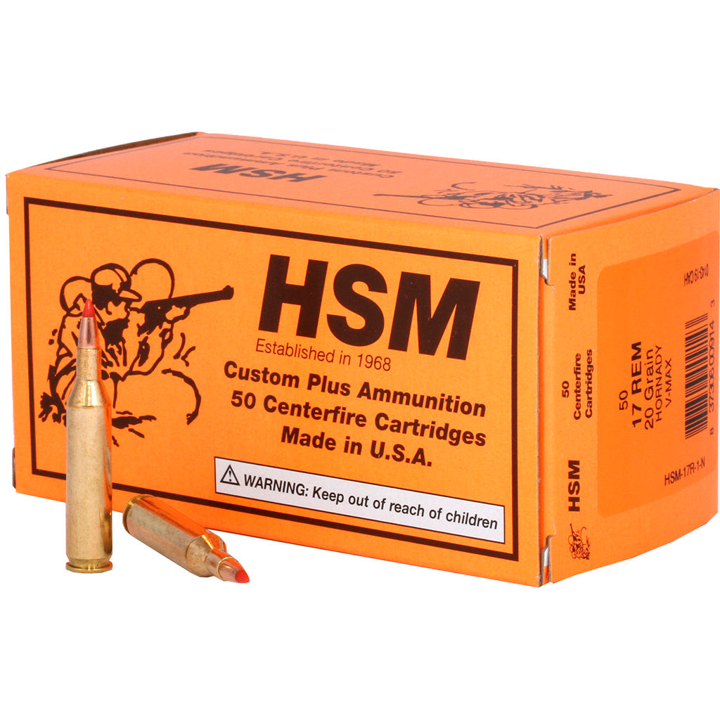 HSM Varmint .17 Remington 20 grain V-Max ammunition
