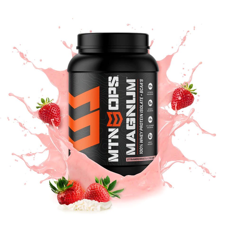 MTN Ops Magnum Protein Powder Strawberries Cream Formula