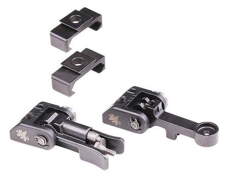 Griffin Armament GAM2S M2 Black Melonite QPQ Steel Flip-Up Front and Rear Sight Set