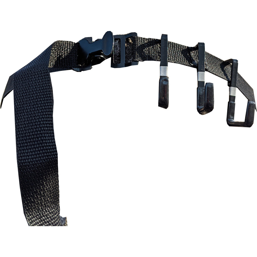 LOC Outdoorz Tree Gear Belt Black 3 Coated Hooks Reflective Markers