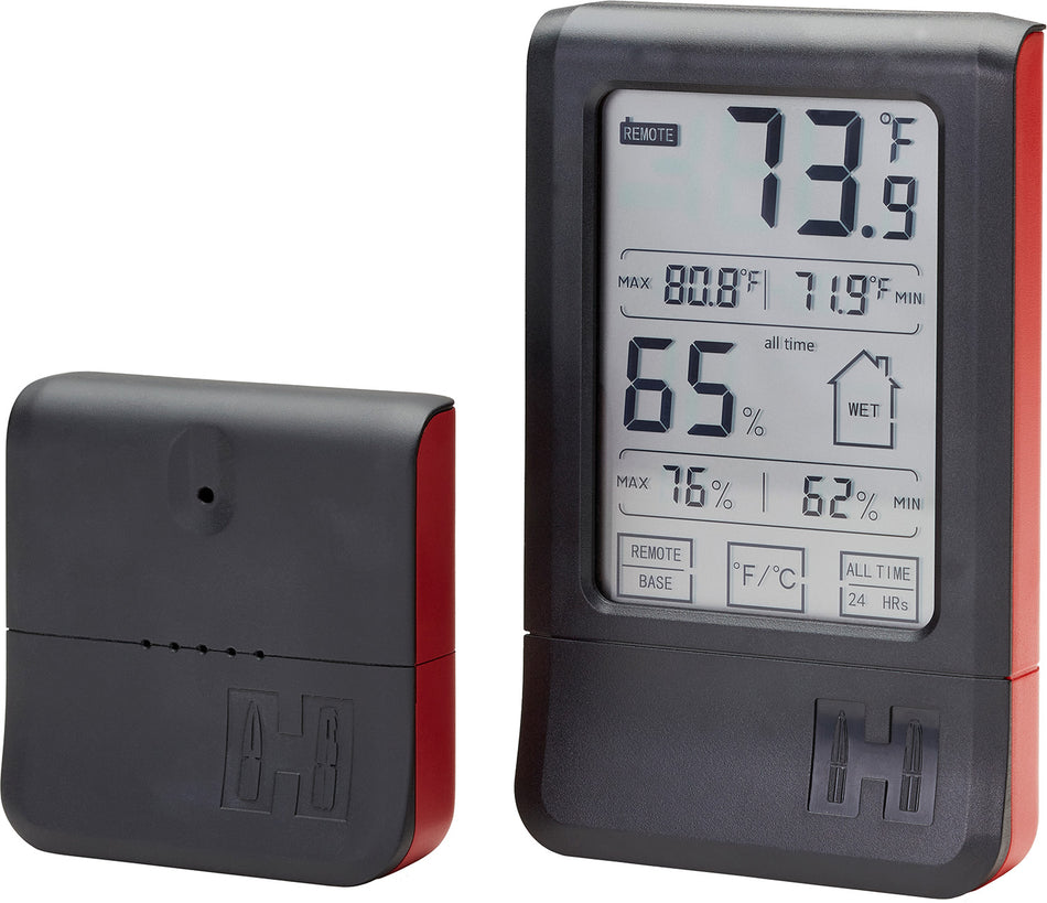 Hornady 95907 Black Wireless Hygrometer Touchscreen Safe Temperature Humidity