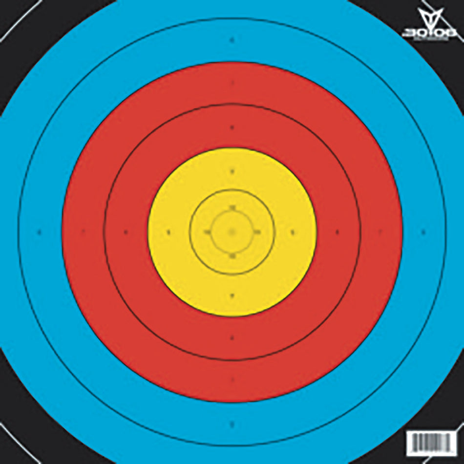 30-06 FITA 50M 80cm Full-Color 10 Ring Paper Targets 100pk