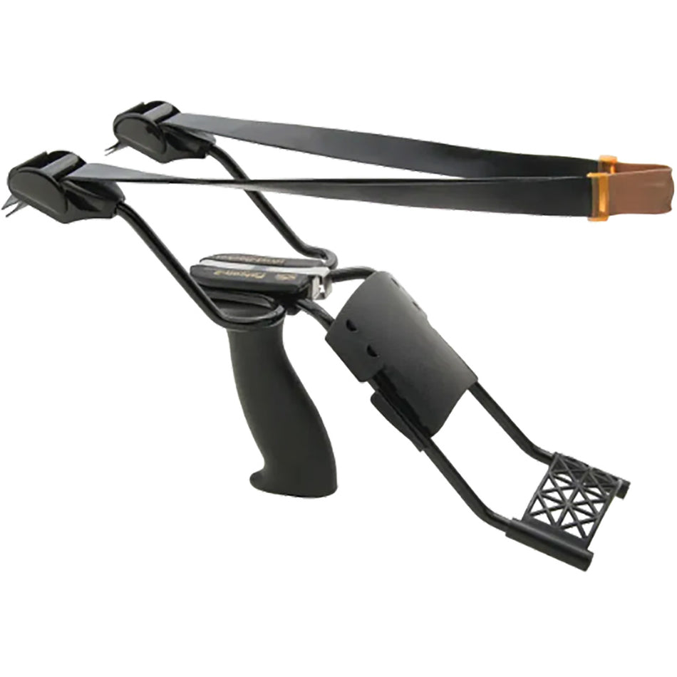 Saunders Falcon II Wristrocket Flatband Slingshot with Brace Shield