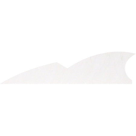 Gateway Batwing Arrow Fletching Feathers Flo White 2 in. LW 50 pk.