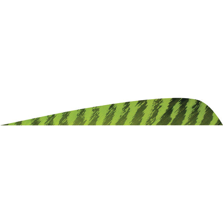 Gateway Parabolic Barred Chartreuse Arrow Fletching 4 in. LW Pack of 50