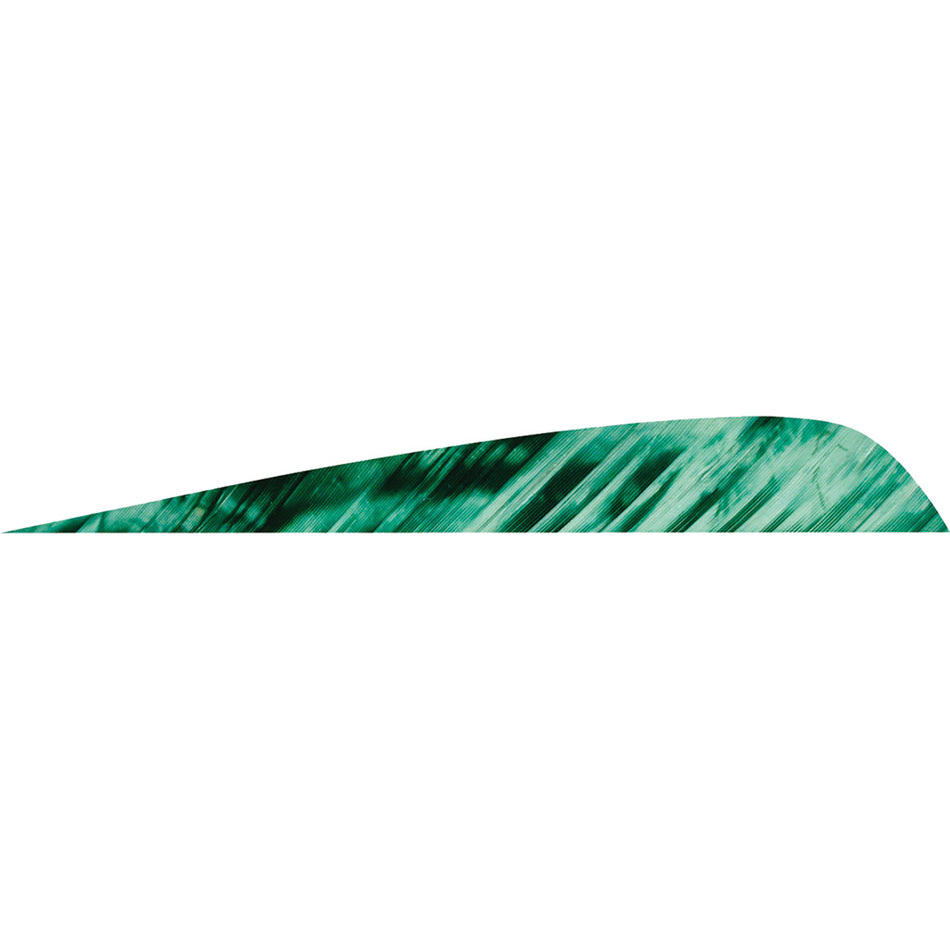 Gateway Feathers Tre Green Parabolic Shape 4 in. Left Wing 50 pk.