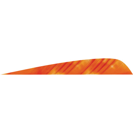 Gateway Feathers Tre White/Orange Parabolic Shape 4 in. Left Wing 50 pk.