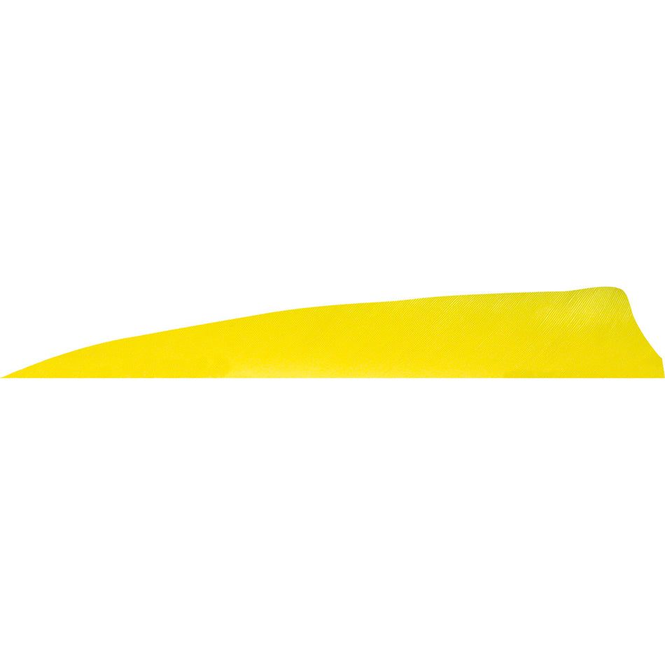 Gateway Feathers Shield Cut Sun Yellow 4 in. Left Wing Arrow Fletching 50 pk.
