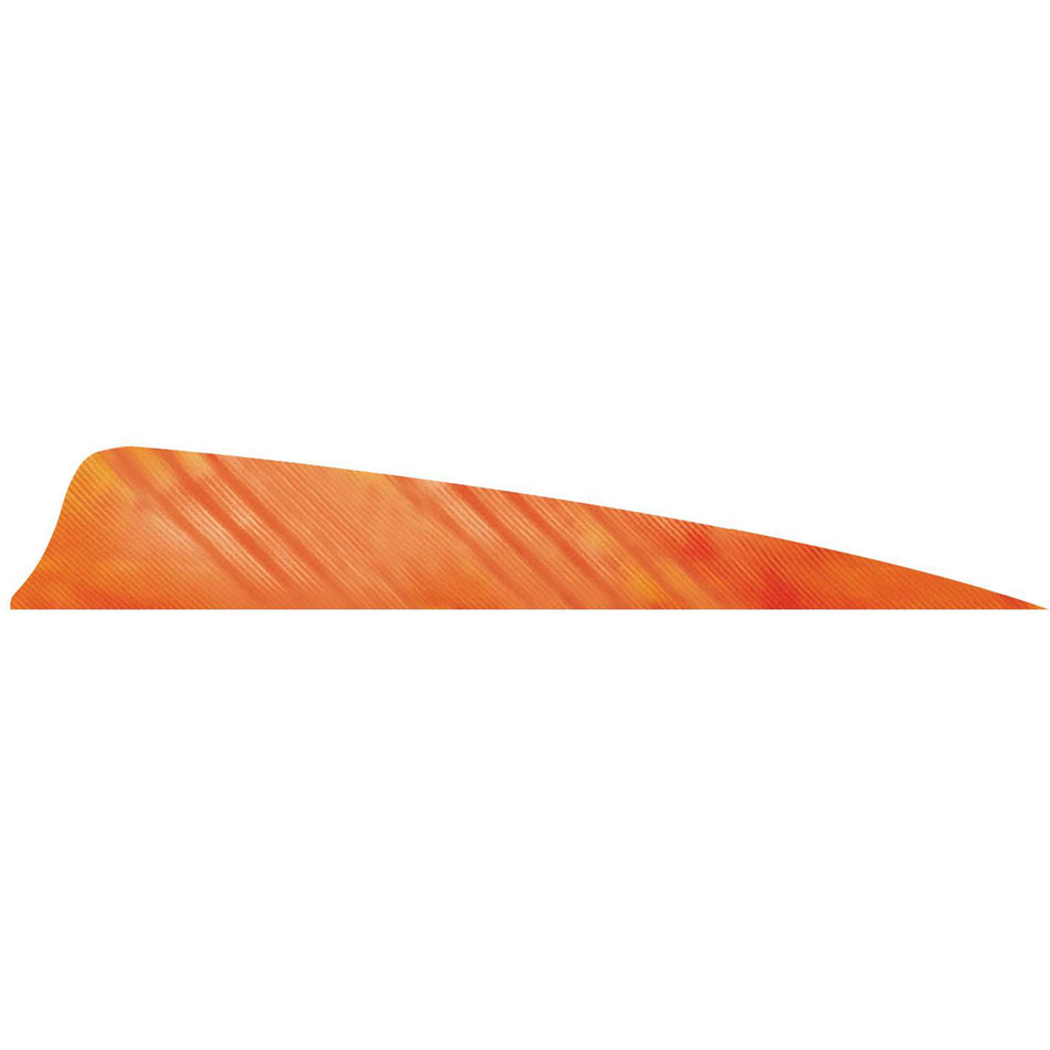 Gateway Feathers Shield Cut Tre White/Orange 4 in. Left Wing Arrow Fletching 50 pk.