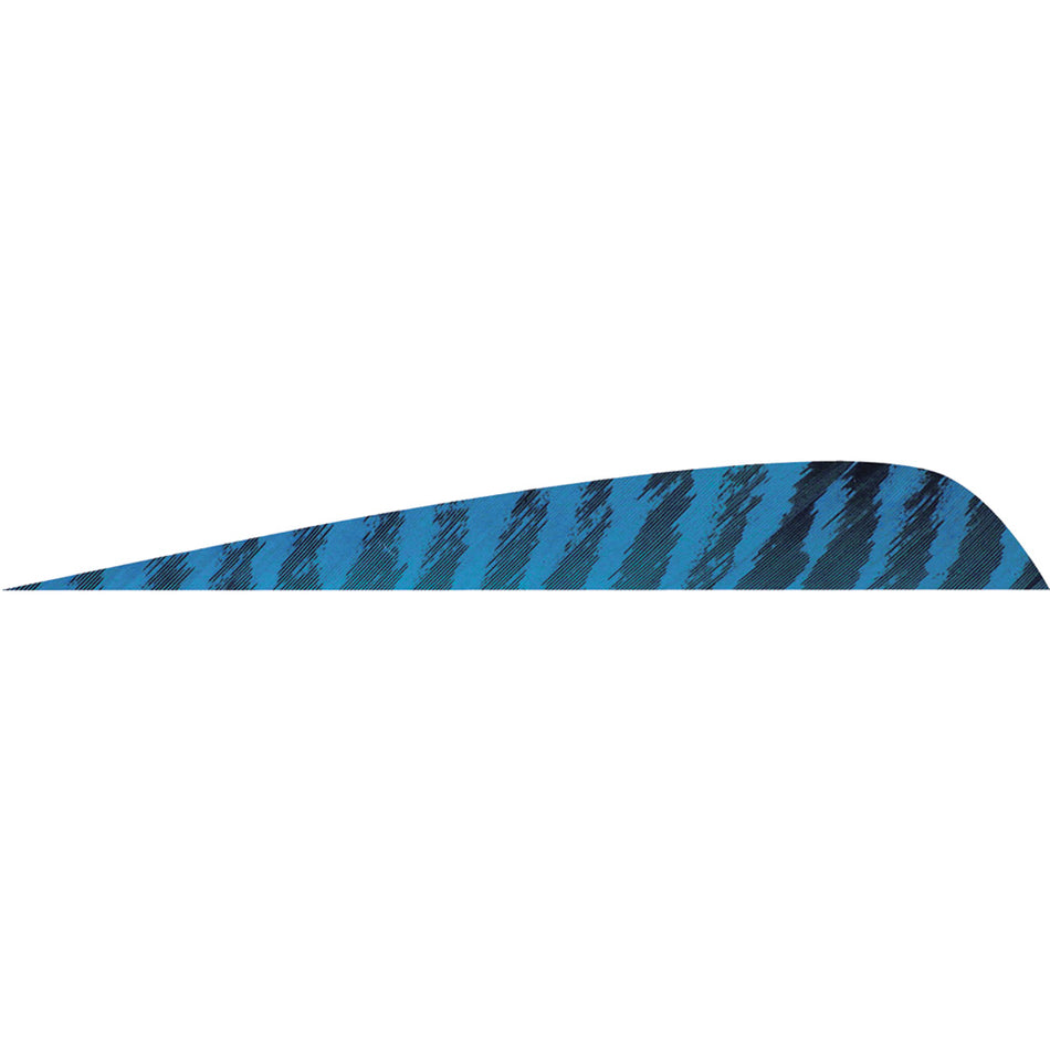 Gateway Feathers Parabolic Barred Blue 4 in. Right Wing Arrow Fletching 50 pk.