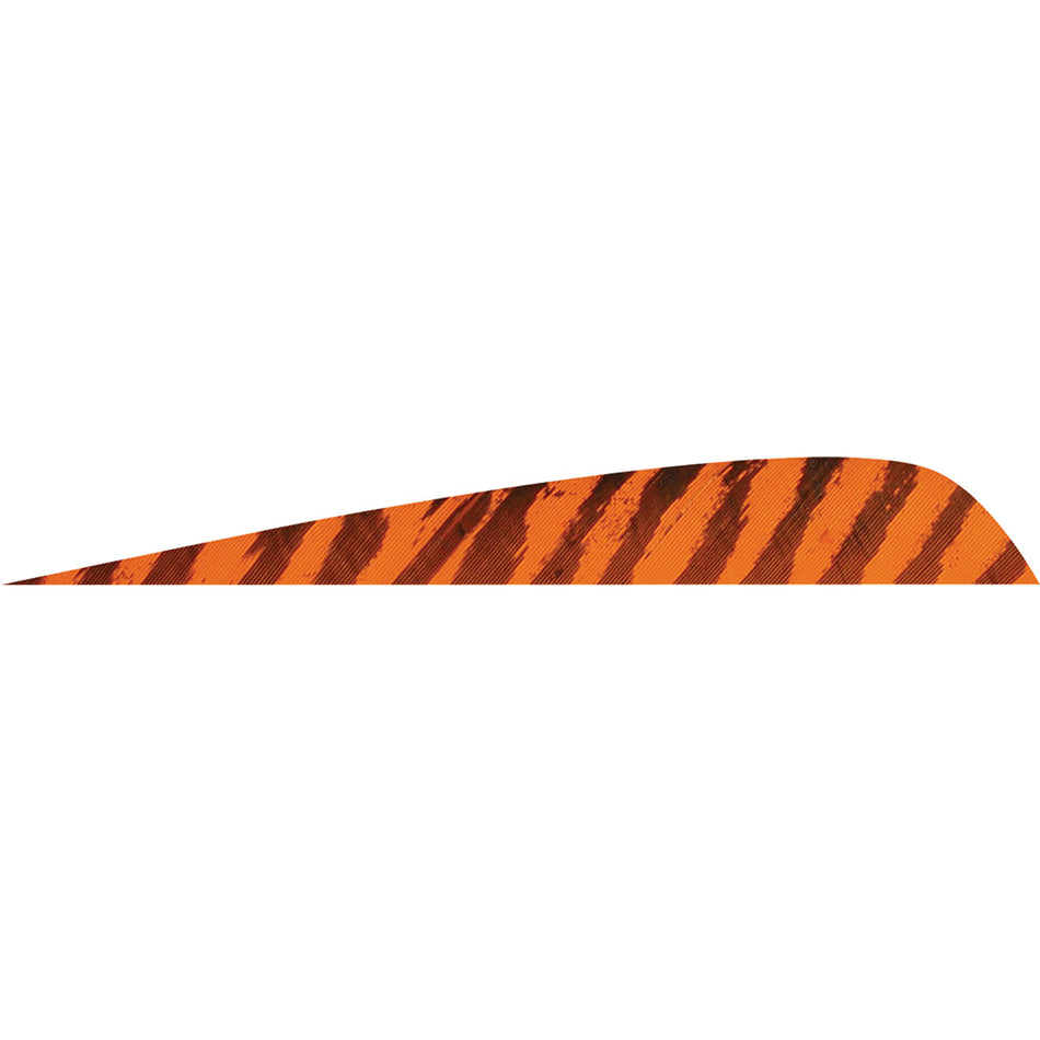 Gateway Feathers Parabolic Barred Orange 4 in. Right Wing Arrow Fletching 50 pk.