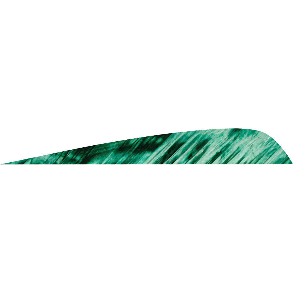 Gateway Feathers Parabolic Tre Green 4 in. RW Fletching 50 pk.