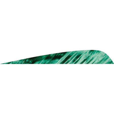 Gateway Feathers Parabolic Tre Green 4 in. RW Fletching 50 pk.