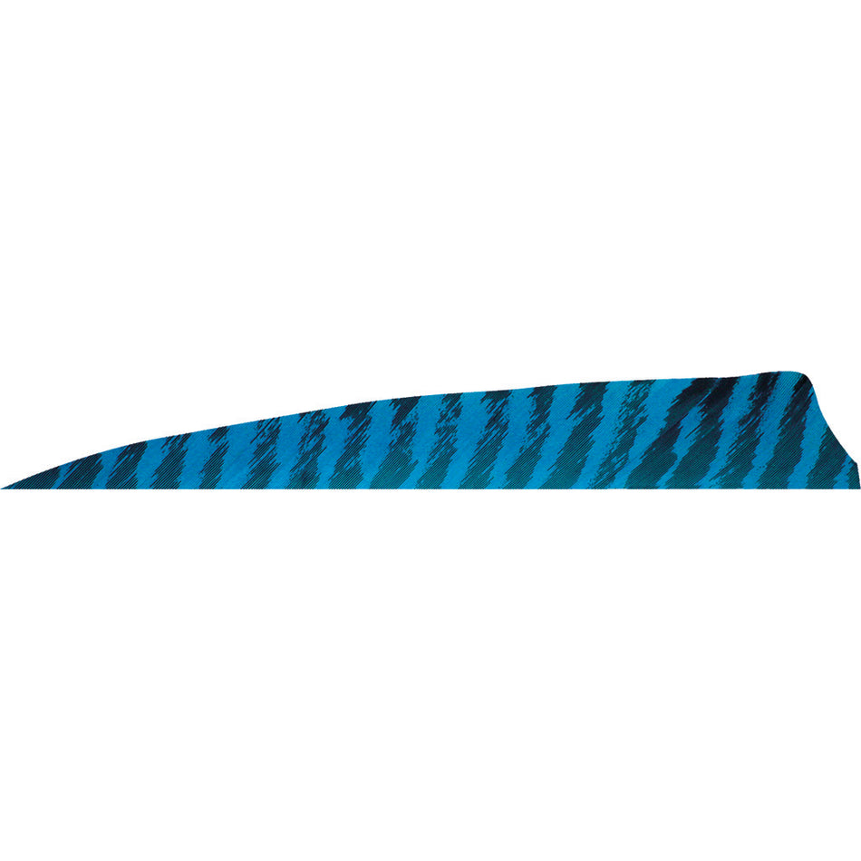 Gateway Feathers Shield Cut Barred Blue 4 in. RW Fletching 50 pk.