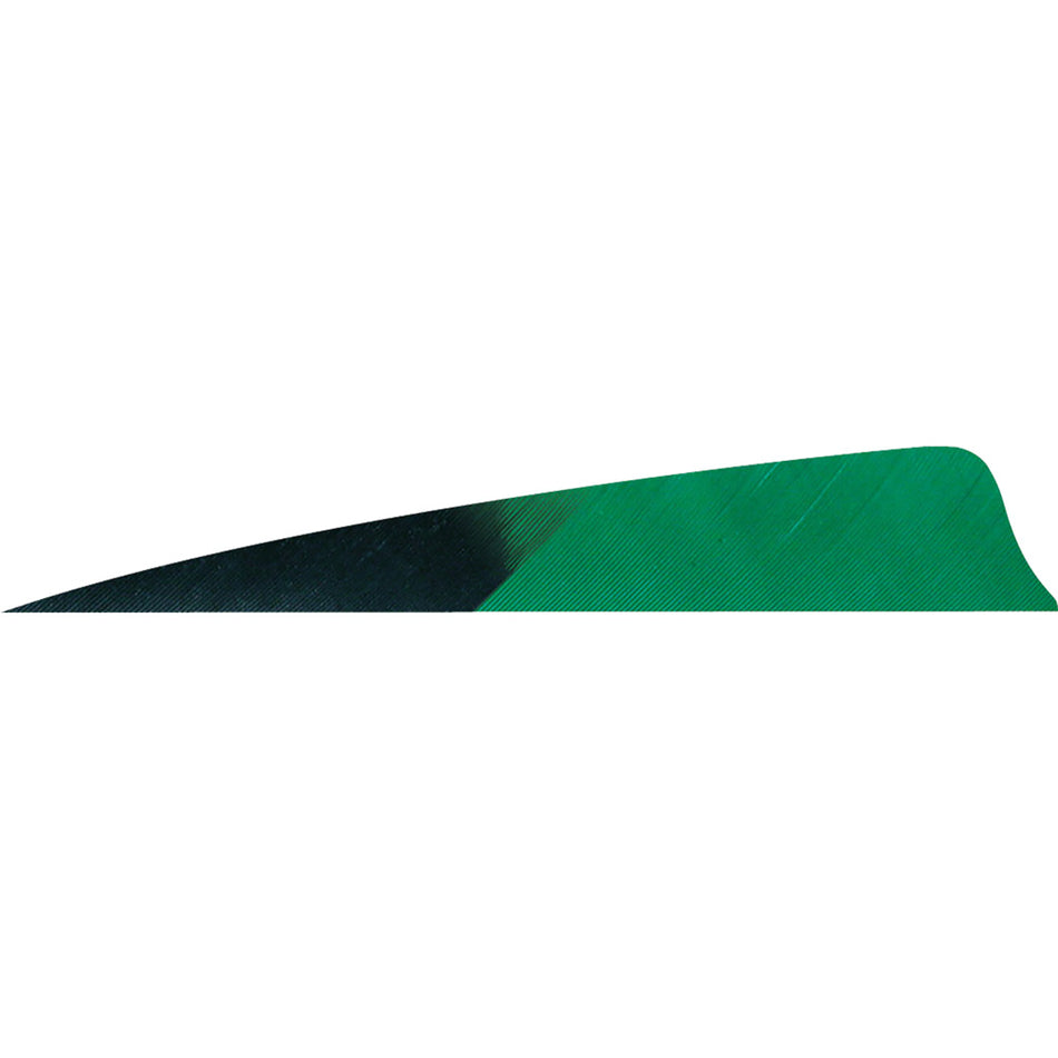 Gateway Shield Cut Fletching Feathers Kuru Green 4 Inch Right Wing 50 Count