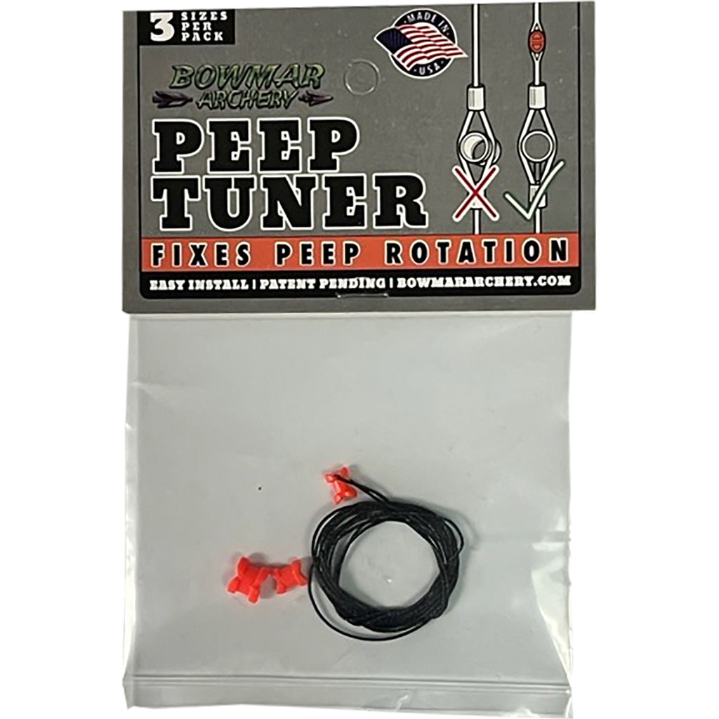 Orange Bowmar Peep Tuner - 3-Size Pack