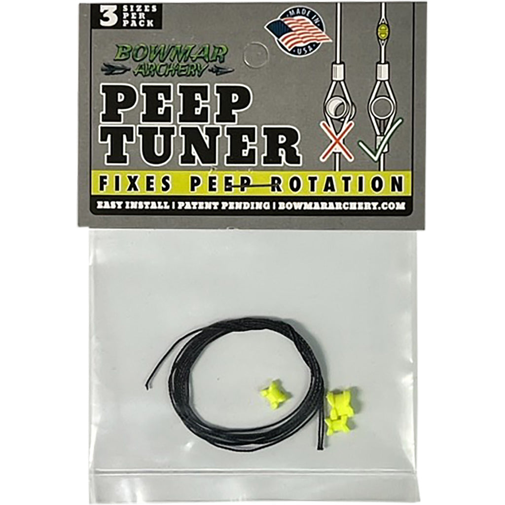 Yellow Bowmar Peep Tuner - 3-Size Pack