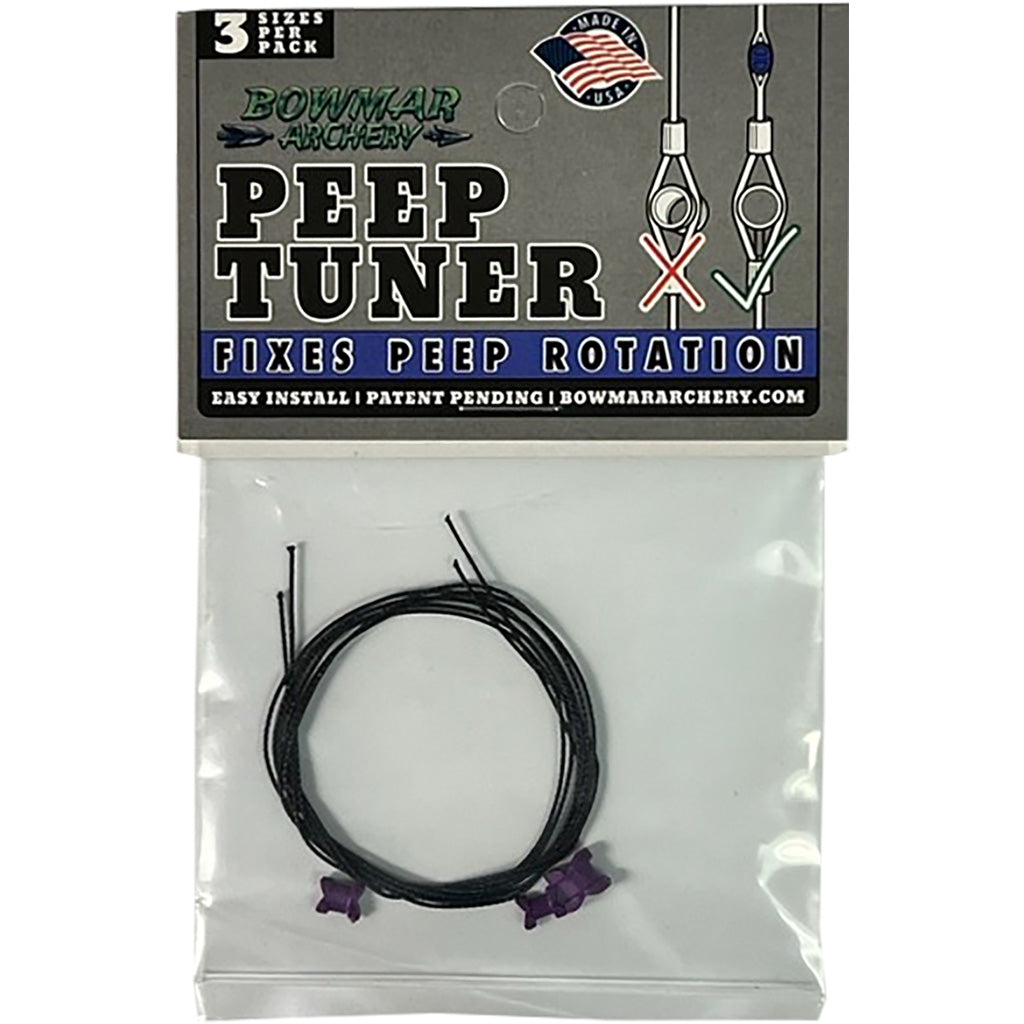 Purple Bowmar Peep Tuner - 3-Size Pack