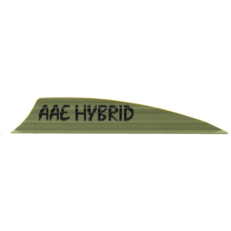 AAE Hybrid 2.0 Shield OD Green Fletching Vanes 1.95 Inch 100 pk.