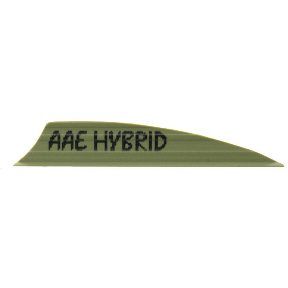 AAE Hybrid 2.0 Shield OD Green Fletching Vanes 1.95 Inch 100 pk.