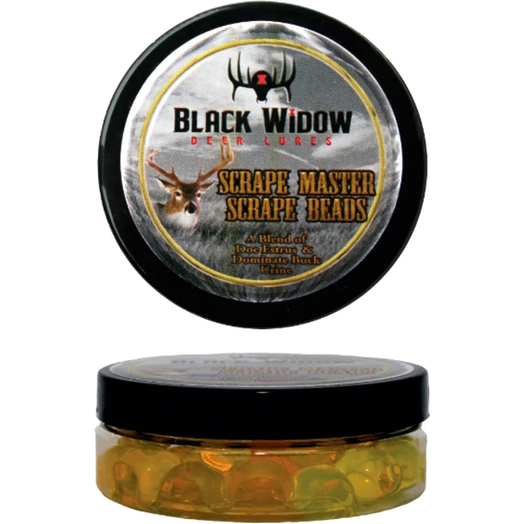 Black Widow Red Label Scrape Master Scent Beads - 2 oz, Dominant Buck Urine