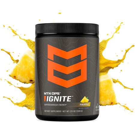 MTN OPS Ignite Pineapple Nootropic Energy Supplement Tub