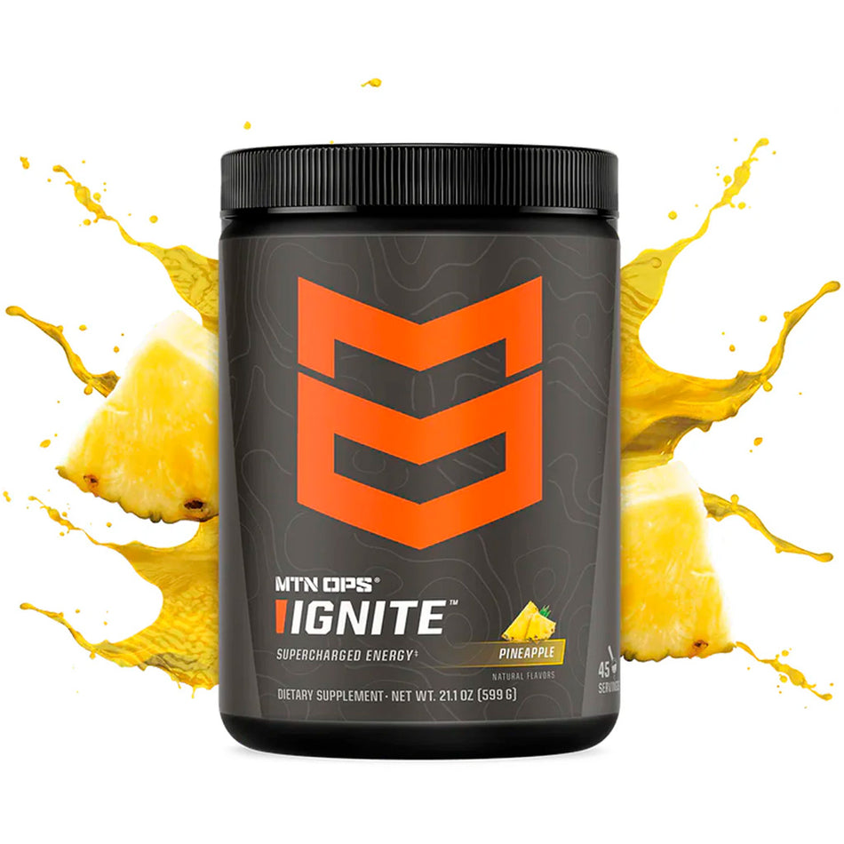 MTN OPS Ignite Pineapple Nootropic Energy Supplement Tub