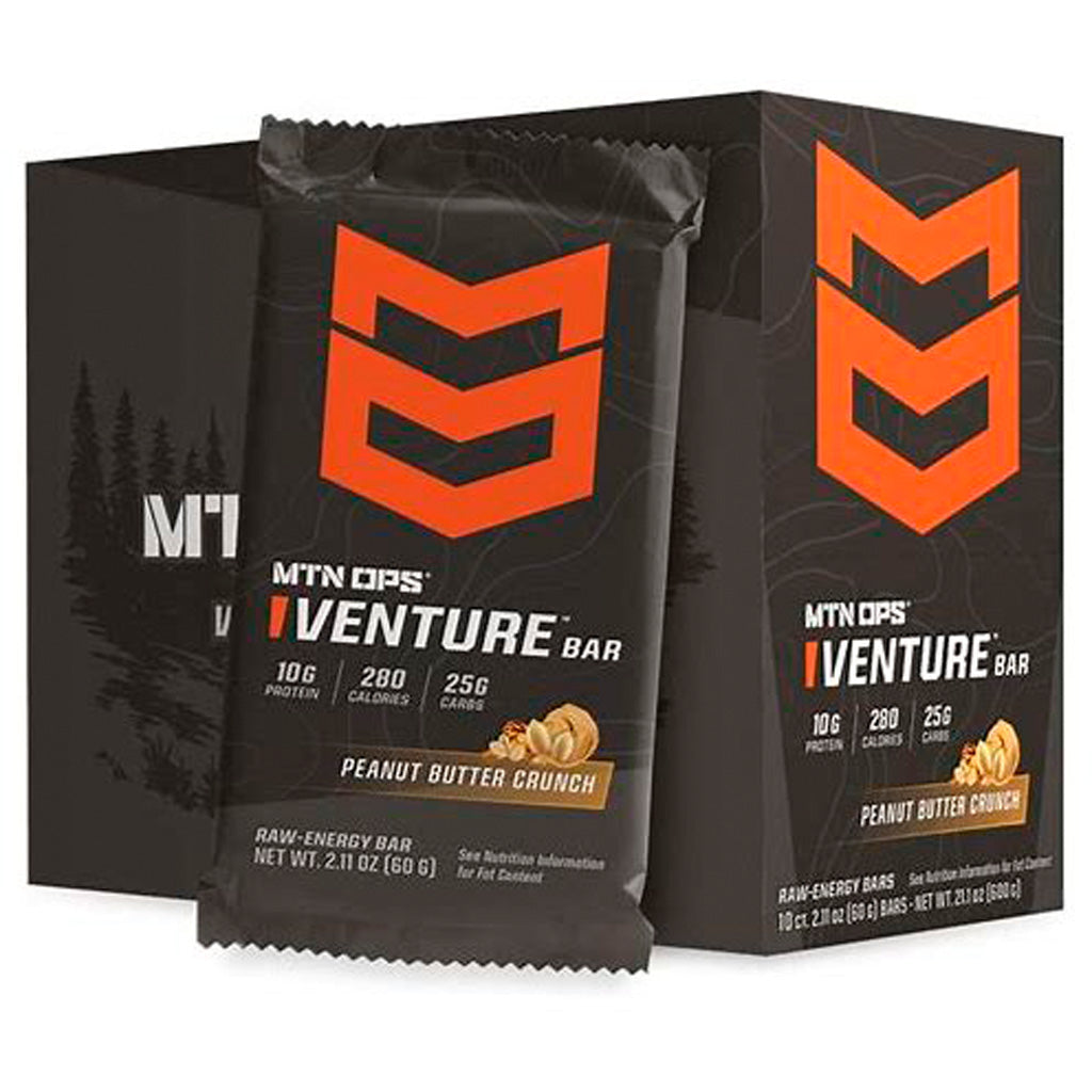 MTN OPS Venture Peanut Butter Crunch Protein Bars 10 Pack